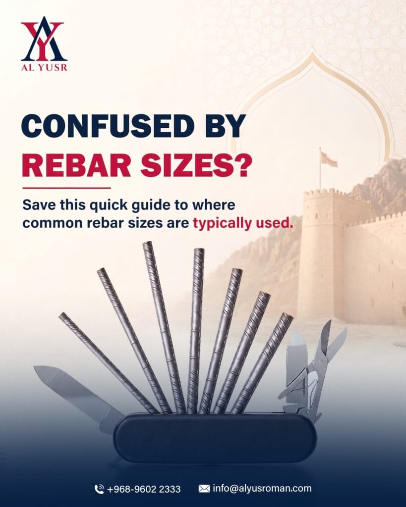 Steel rebar in Oman sizes guide