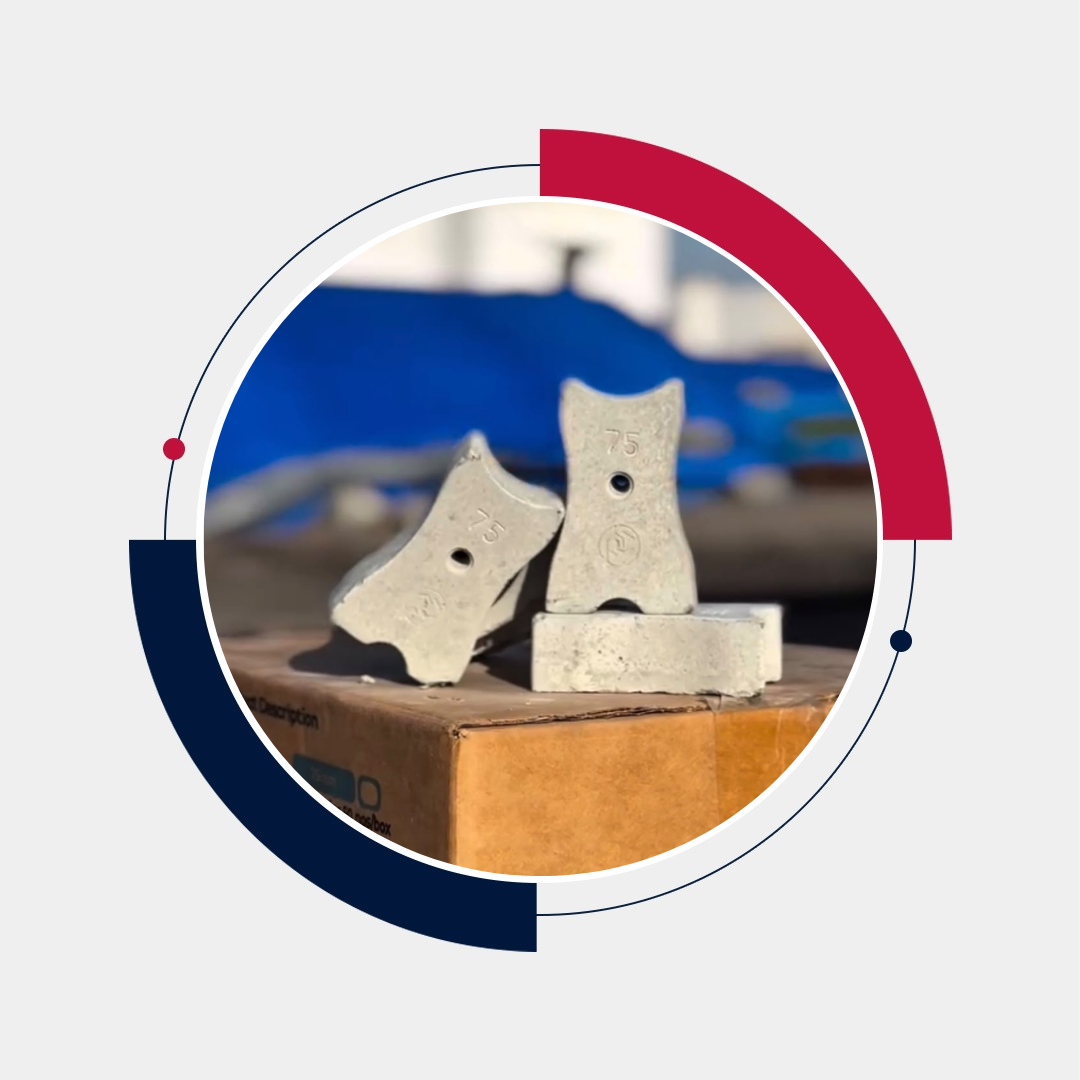 Concrete cover blocks Oman: cover blocks on site